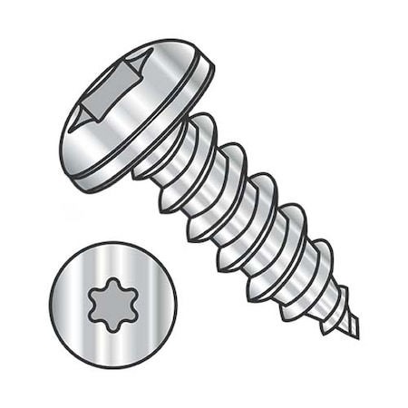 Usa Industrials Self-Drilling Screw, #10-12 x 1/2 in, Plain 18-8 Stainless Steel Pan Head Torx Drive BULK-SCRW-14031